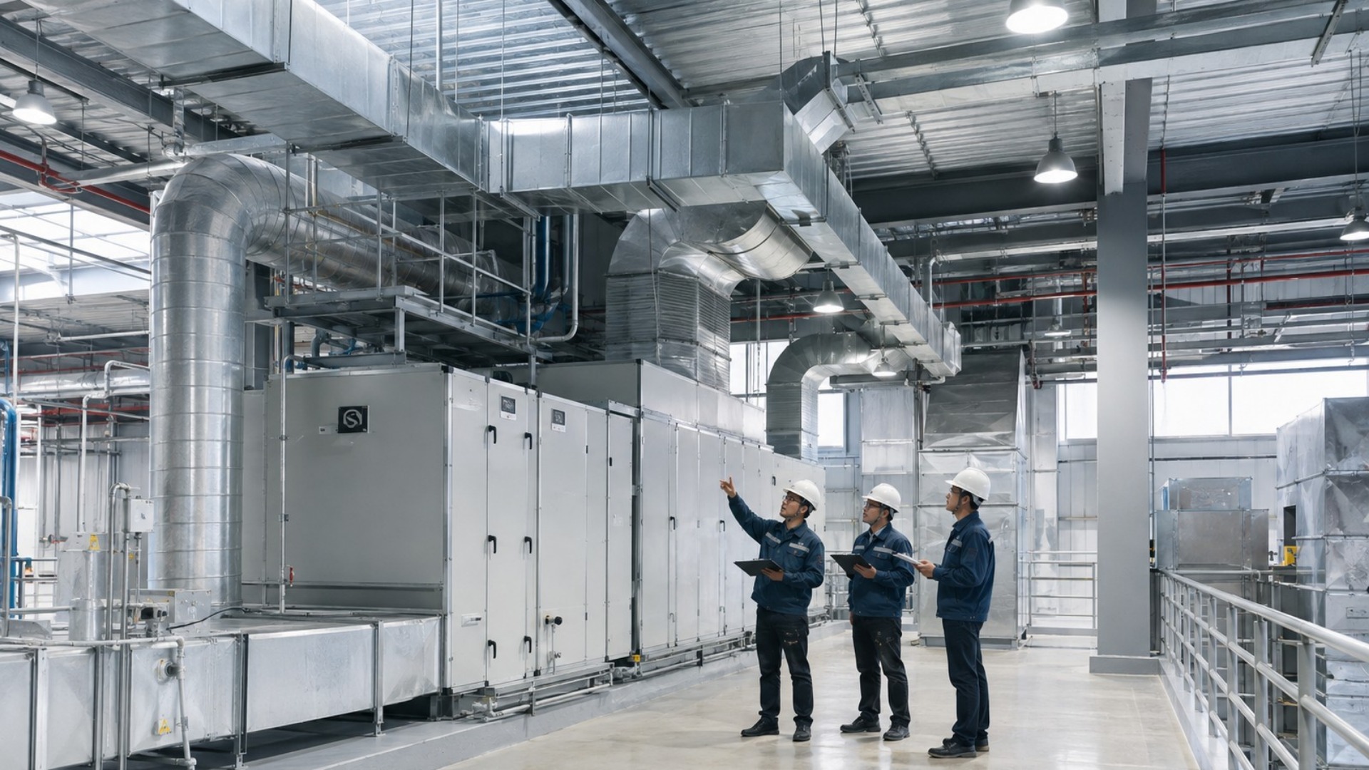 Thi công hệ thống MEP với các tuyến kỹ thuật được phối hợp tại nhà xưởng
